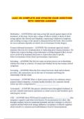  LCAS -NC COMPLETE AND UPDATED EXAM QUESTIONS WITH VERIFIED ANSWERS