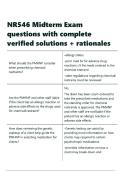 NR546 Midterm Exam questions with complete verified solutions &plus; rationales