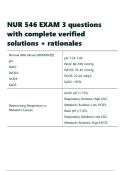 NUR 546 EXAM 3 questions with complete verified solutions &plus; rationales&period;p