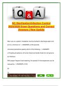 NC Sterilization & Infection Control &vert; 2025&sol;2026 Exam Questions with Correct Answers &vert; Dental Safety&comma; OSHA&comma; Disinfection Protocols