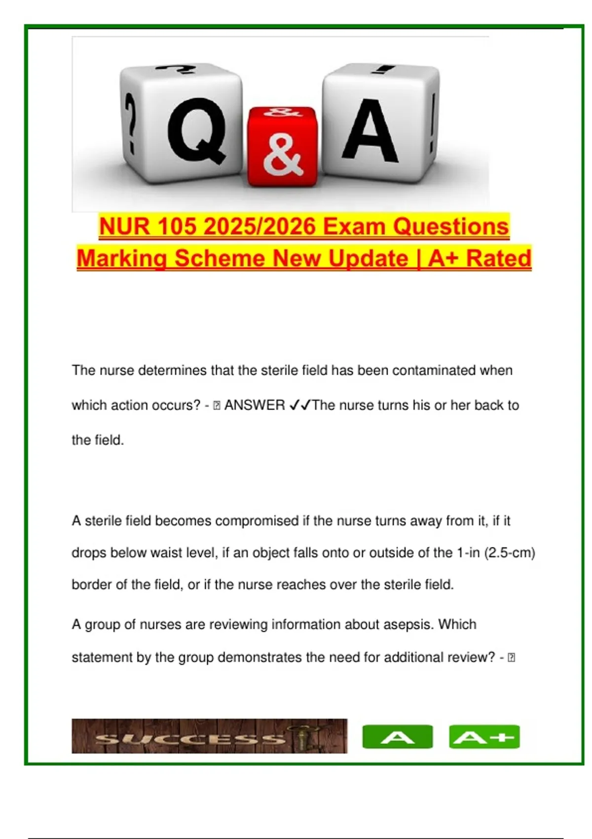 NUR 105 Health Differences Exam | 2025/2026 | 80+ Questions with ...