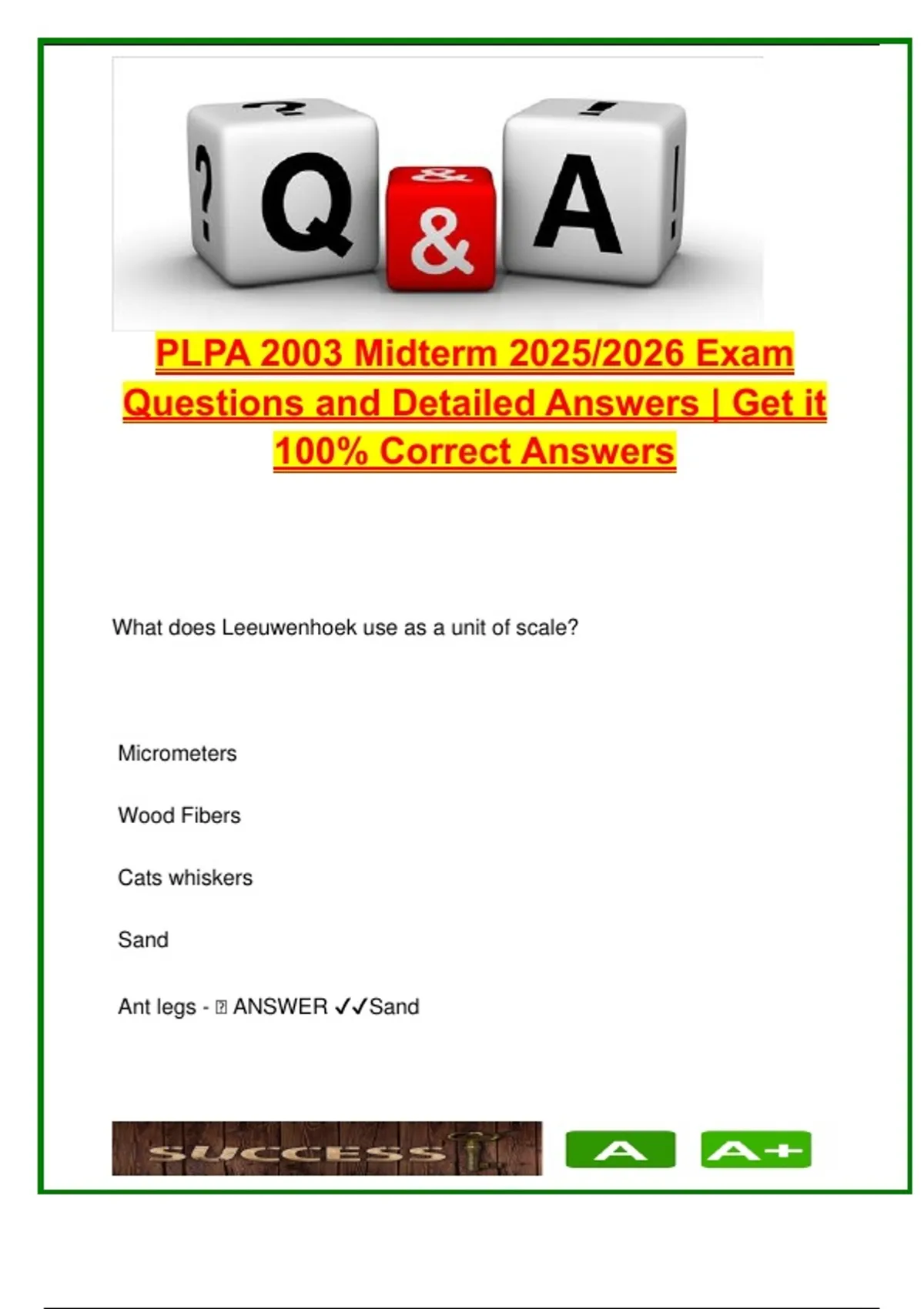 PLPA 2003 Midterm Exam | 2025/2026 | 100+ Verified Questions & Answers ...