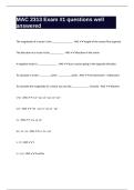 MAC 2313 Exam &num;1 questions well answered