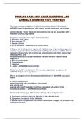 PRIMARY CARE 6531 EXAM QUESTIONS AND CORRECT ANSWERS 100&percnt; VERIFIED&excl;&excl;