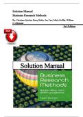 Solution Manual for Business Research Methods &lpar;3rd Edition&rpar; by Christina Quinlan&comma; Barry Babin&comma; Jon Carr&comma; Mitch Griffin&comma; and William Zikmund