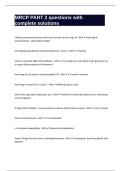 MRCP PART 2 questions with complete solutions