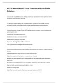 NP230 Mental Health Exam Questions with Verifiable  Solutions 