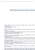 NURS 388 Final Exam With Correct Answers