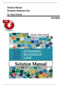 Solution Manual for Dynamic Business Law 6th Edition by Nancy Kubasek