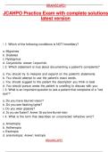JCAHPO Practice Exam with complete solutions latest version&period;