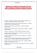 Ophthalmic Medical Assisting Exam with complete solutions latest version&period;