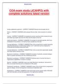 COA exam study &lpar;JCAHPO&rpar; with complete solutions latest version&period;