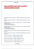 COA JCAHPO Exam with complete solutions latest version&period;