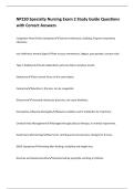 NP230 Specialty Nursing Exam 2 Study Guide Questions  with Correct Answers 