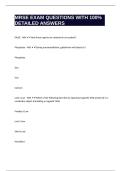 MRSE EXAM QUESTIONS WITH 100&percnt; DETAILED ANSWERS