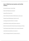 Exam 1 NP230 Overview Questions with Verified  Solutions 