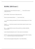 BUSML 3250 Exam 1 Questions and Answers &vert;VERIFIED