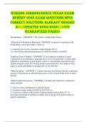 NURSING JURISPRUDENCE TEXAS EXAM NEWEST 2025 EXAM QUESTIONS WITH CORRECT SOLUTIONS ALREADY GRADED A&plus;&vert;&vert;UPDATED 2025&sol;2026&vert;&vert;100&percnt; GUARANTEED PASS