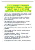 NCEP EXAM NEWEST 2025 EXAM QUESTIONS WITH CORRECT SOLUTIONS ALREADY GRADED A&plus;&vert;&vert;UPDATED 2025&sol;2026&vert;&vert;100&percnt; GUARANTEED PASS&excl;&excl;&excl;