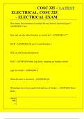COSC 325 - ELECTRICAL&comma; COSC 325 - ELECTRICAL EXAM QUESTIONS AND ANSWERS 2025