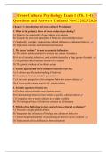 Cross-Cultural Psychology Exam 1 &lpar;Ch&period; 1&ndash;4&rpar;  Questions and Answers Updated New&excl;&excl; 2025&sol;2026