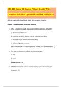 HEA 110 Exam &num;1 Review &sol; Study Guide With  Complete Solution Updated Rated A&plus; 2025&sol;2026