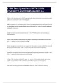 CISM Test Questions WITH 100&percnt; CORRECT ANSWERS RATED A&plus;