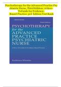Test Bank for Psychotherapy for the Advanced Practice Psychiatric Nurse&colon; A How-To Guide for Evidence-Based Practice&comma; 3rd Edition&comma; by Kathleen Wheeler&comma; All Chapters 1-24 &vert;&vert;Complete A&plus; Guide