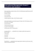 International Management&semi; Exam 2 questions and answers