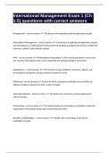 International Management Exam 1 &lpar;Ch 1-5&rpar; questions with correct answers