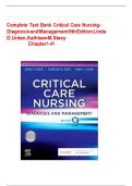 Test Bank for Critical Care Nursing Diagnosis and Management 9th Edition by Linda D&period; Urden&comma; Kathleen M&period; Stacy Included All Chapters 1-41