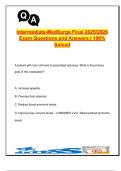 INTERMEDIATE MED SURGE   EXAM COMPLETE PACKAGE DEAL