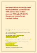  Maryland E&S Certification&vert; Brand New Expert Exam Questions with 100&percnt; Correct Clear Verified Answers&vert; All Graded A&plus;&vert;100&percnt; Guaranteed Success&vert;Latest Premium Update&period;