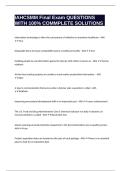IAHCSMM Final Exam QUESTIONS WITH 100&percnt; COMMPLETE SOLUTIONS