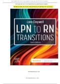 TEST BANK FOR LPN to RN Transitions 6th Edition by Lora Claywell &comma; ISBN&colon; 9780443105241 &vert;All Chapters Verified&vert; Guide A&plus;