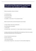 International Management Final Exam questions and answers graded A&plus;