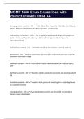 MGMT 4660 Exam 1 questions with correct answers rated A&plus;
