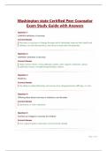 Washington state Certified Peer Counselor Exam Study Guide with Answers