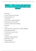 PRM391 - TEST 2 Exam with Questions and Correct Answers 2025-2026 Latest updated&period;