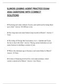 ILLINOIS LEASING AGENT PRACTICE EXAM 2026 QUESTIONS WITH CORRECT SOLUTIONS