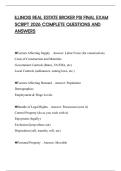 ILLINOIS REAL ESTATE BROKER PSI FINAL EXAM SCRIPT 2026 COMPLETE QUESTIONS AND ANSWERS