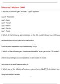 Telecomm 2 Midterm EXAM Questions and Answers &lpar;100 &percnt;Score&rpar; Latest  Updated 2026