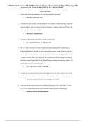 NR601 Final Exam &sol; NR 601 Final Exam &lpar;New&rpar;&colon; Chamberlain College of Nursing &lpar;100 Correct Q & A&rpar; &lpar;SATISFACTION GUARANTEED