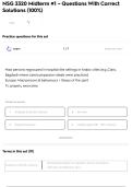 NSG 3320 Midterm &num;1 &ndash; Questions With Correct Solutions &lpar;100&percnt;&rpar;