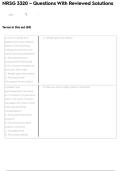 NRSG 3320 &ndash; Questions With Reviewed Solutions