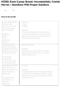N3320&comma; Exam 3 prep&colon; Breast&comma; Musculoskeletal&comma; Cranial Nerves &ndash; Questions With Proper Solutions