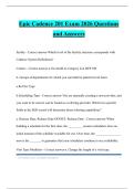 Epic Cadence 201 Exam 2026 Questions and Answers