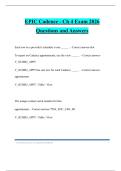 EPIC Cadence - Ch 4 Exam 2026 Questions and Answers