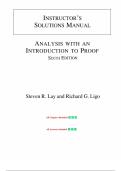 Analysis with an Introduction to Proof, 6th Edition – Steven R. Lay | Instructor’s Solutions Manual