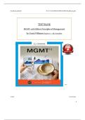TEST BANK For MGMT 12th Edition&comma; Principles of Management By Chuck Williams&comma; Verified Chapters 1 - 18&comma; Complete Newest Version